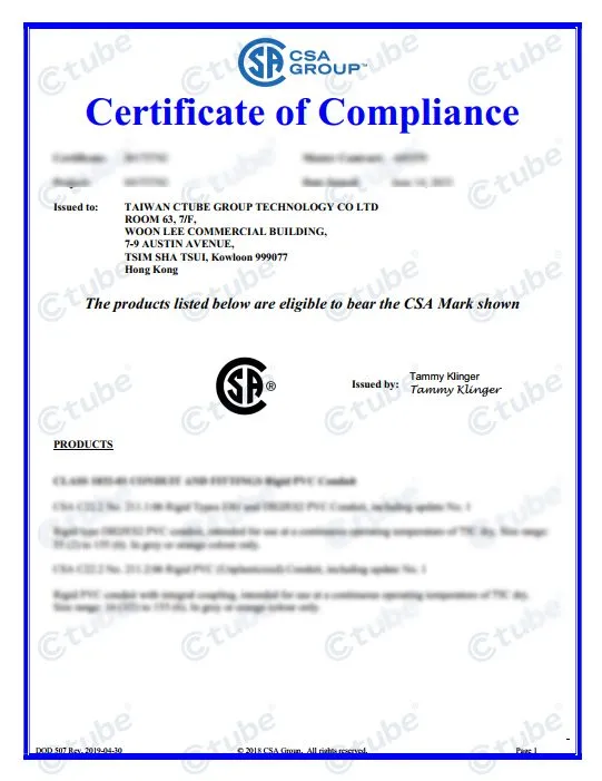 Home 10 CSA certification