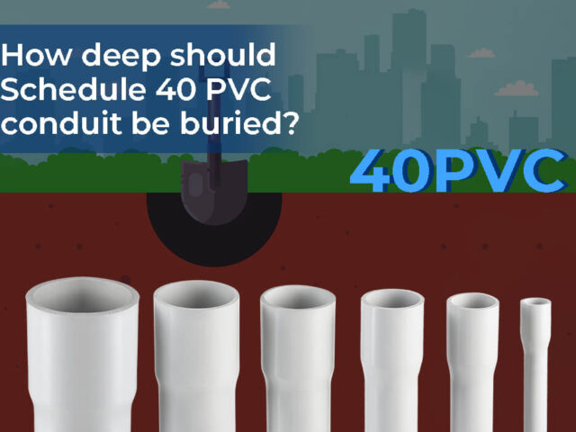 ما هو العمق الذي يجب أن يتم دفنه في قناة الجدول 40 PVC؟