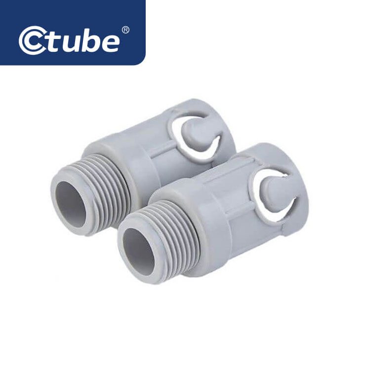 Conector adaptador de terminal macho atornillado y orrugado