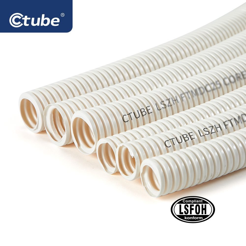lszh white corrugated conduit pipe 1