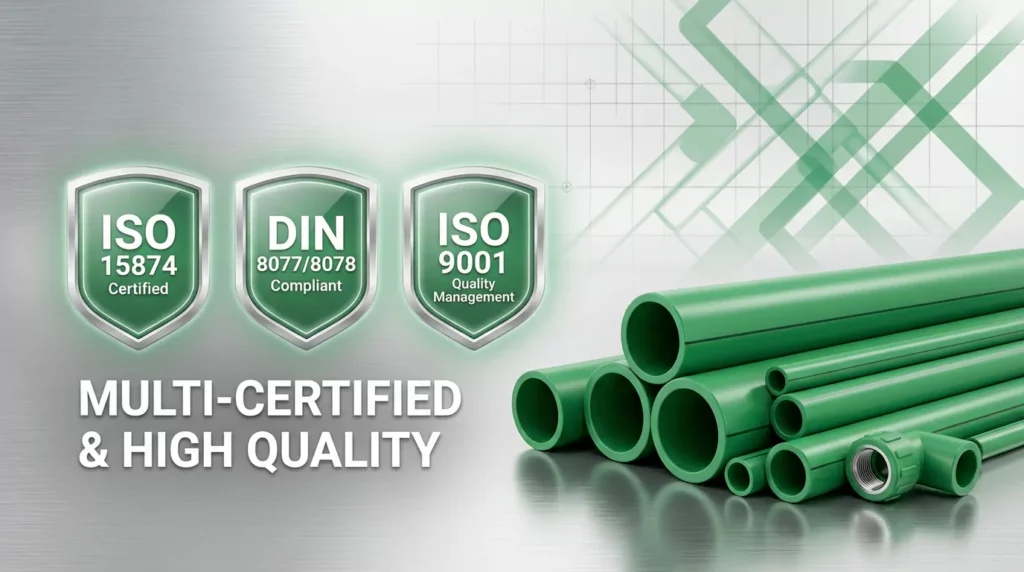 Certifications de tuyauterie Ctube PPR