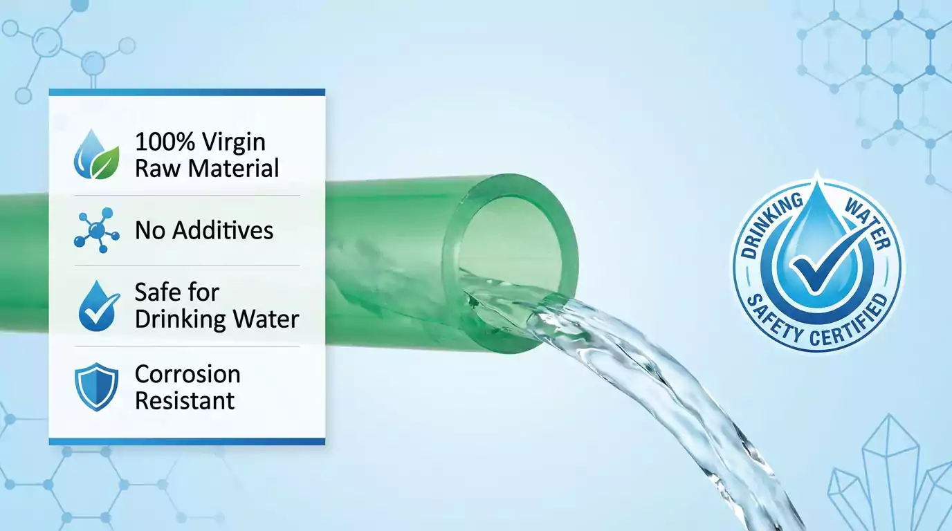 Tuyau PPR non toxique et résistant à la corrosion